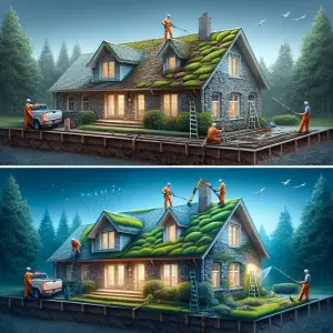 Roof moss removal