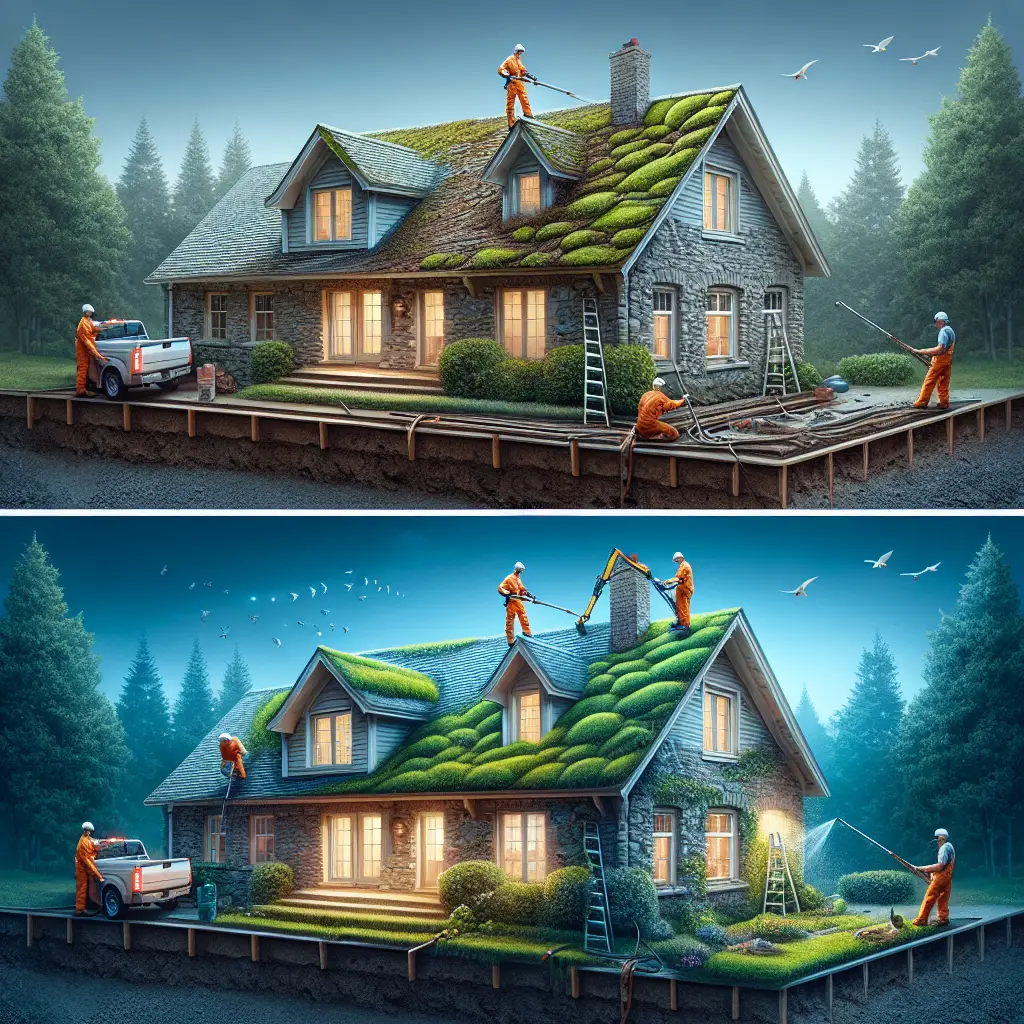 Roof moss removal