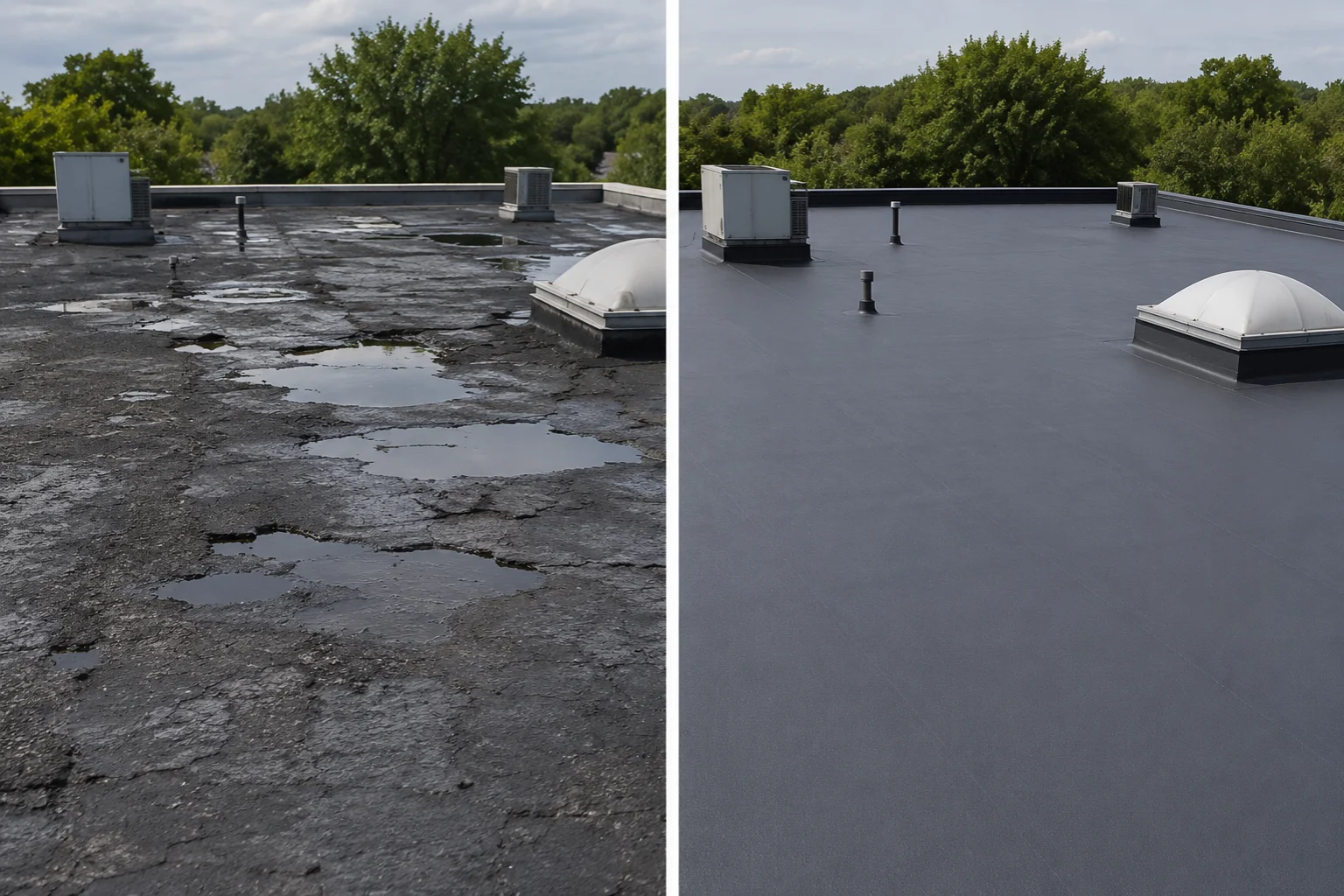 Flat roof repair 